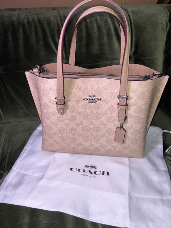 Coach Handbags - Coach Mollie 25 Tote in Signature Sand Canvas